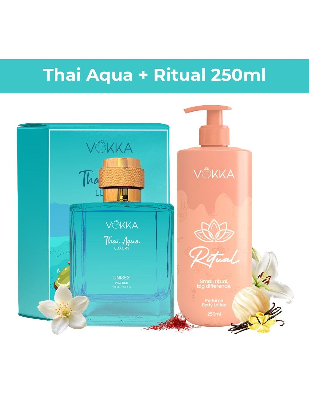 VOKKA Set Of 2 Ritual Perfume Body Lotion 250 ml With Thai Aqua Perfume 100 ml-picture-22
