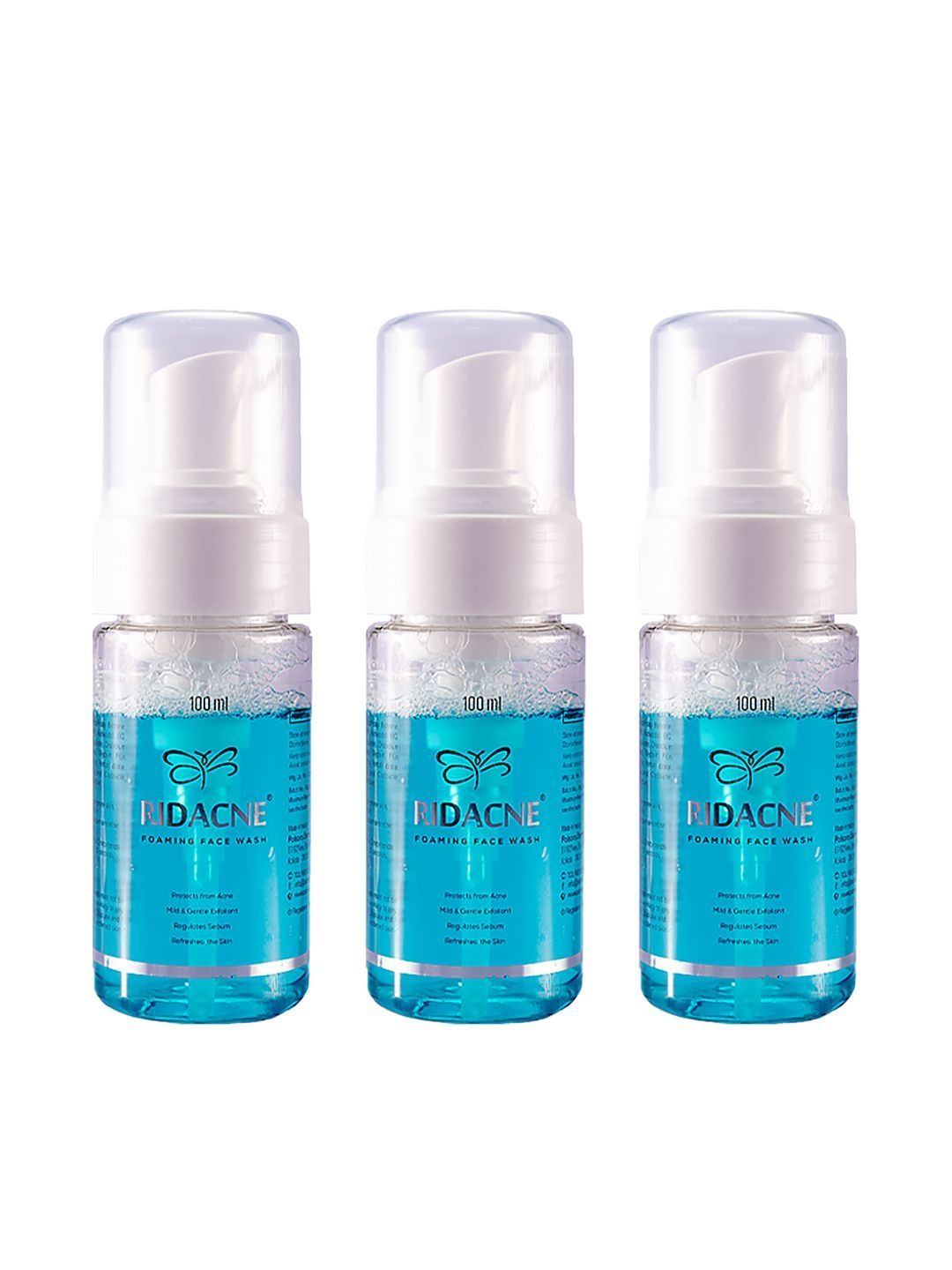 Ridacne Set Of 3 Foaming Face Wash for Mild & Moderate Acne - 100 ml Each-image-44