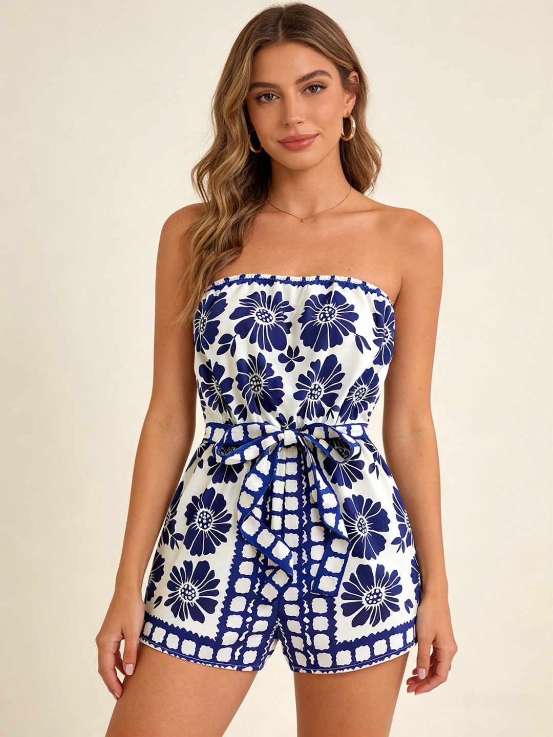 Suo Strapless Printed Jumpsuit-picture-15