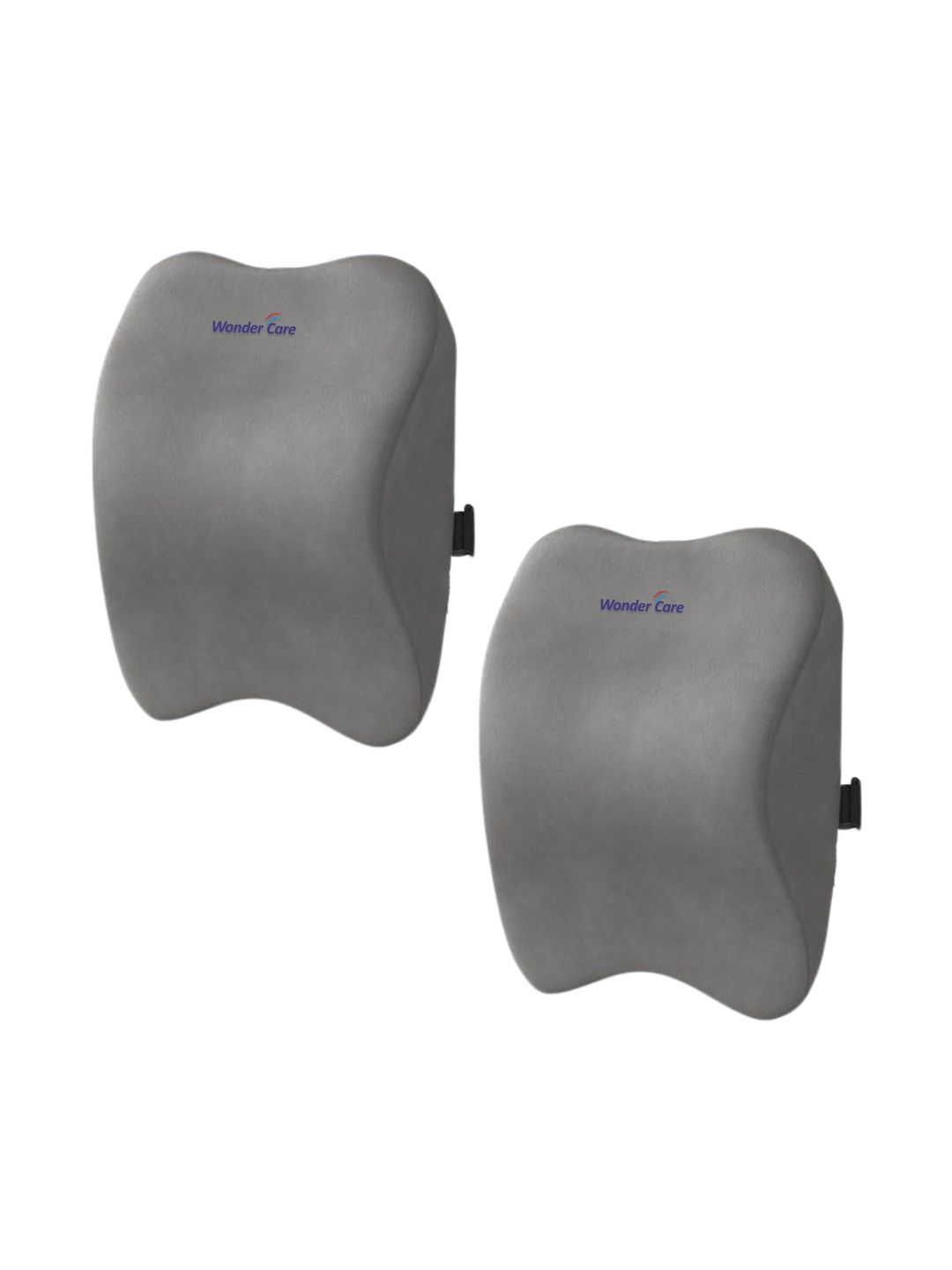 WonderCare Grey Memory Foam Filled Cotton Travel Pillow-picture-57