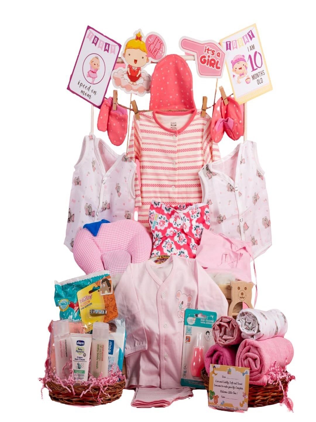 The Baby First Box Infant Girls Pack Of 25 Pure Cotton Baby Apparel Gift Set-picture-35