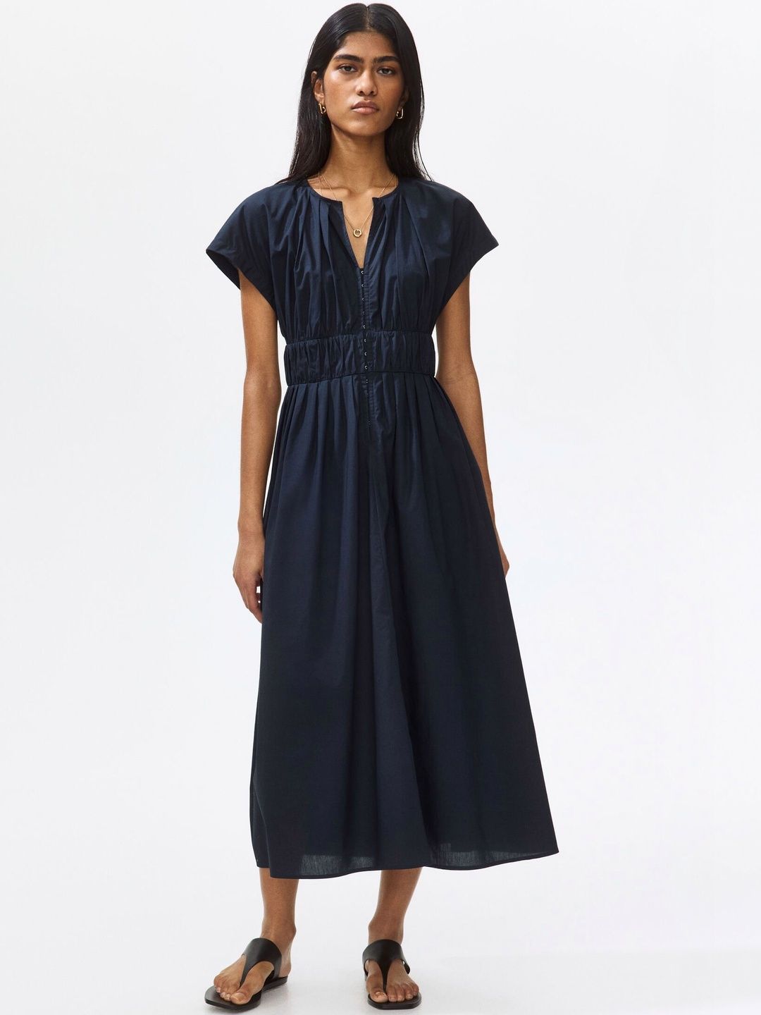 H&m Cotton Midi Dress-picture-30