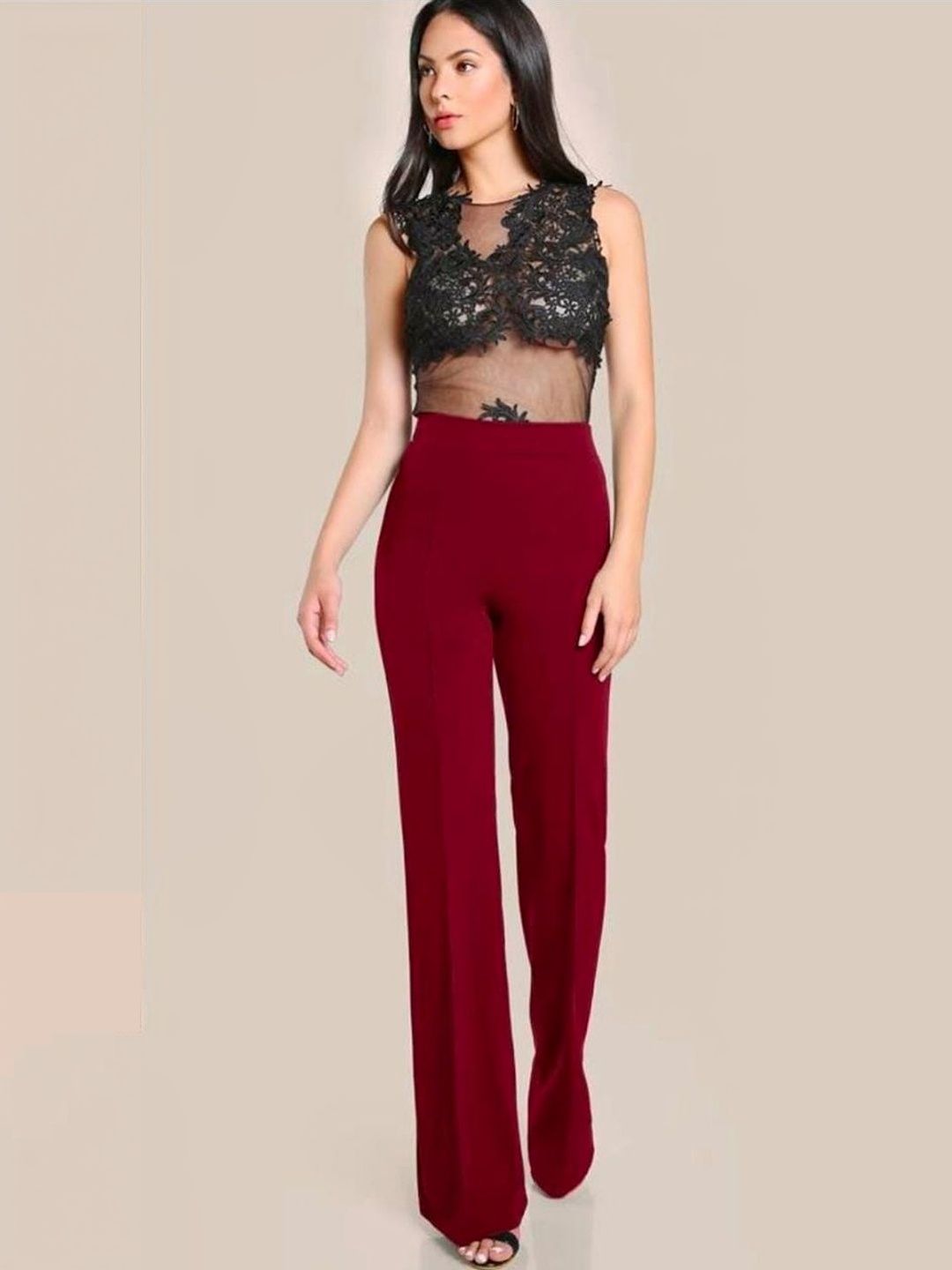 Maheshvi Women Straight Fit High-Rise Trousers-picture-17