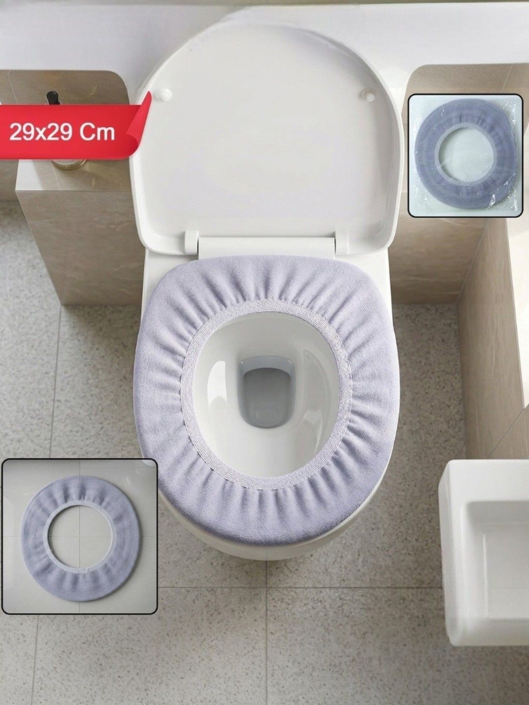DeoDap Grey Plastic Bath Accessories Set-image-8