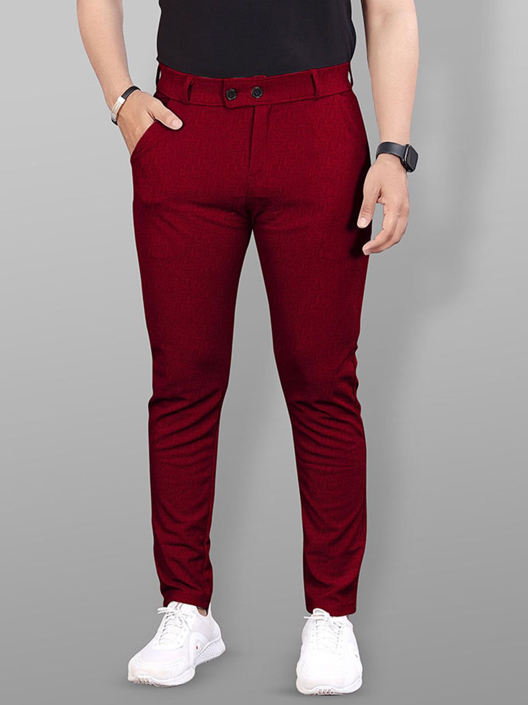 CHROVEL Men Slim Fit Trousers-image-25