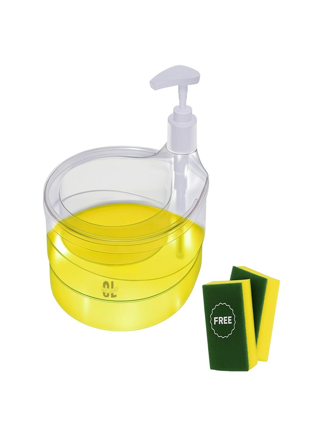 Craftlayout Multicoloured & Yellow Solid Plastic Soap Dispenser-image-47