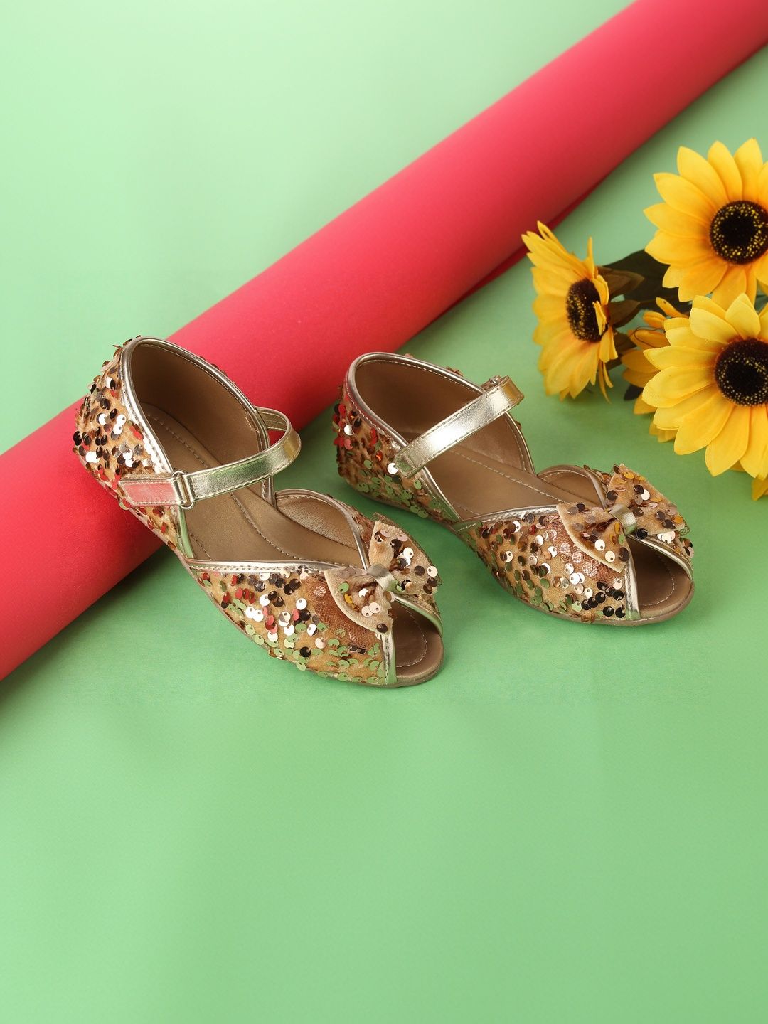 YK Girls Embellished Bow Detail Ballerinas-picture-49