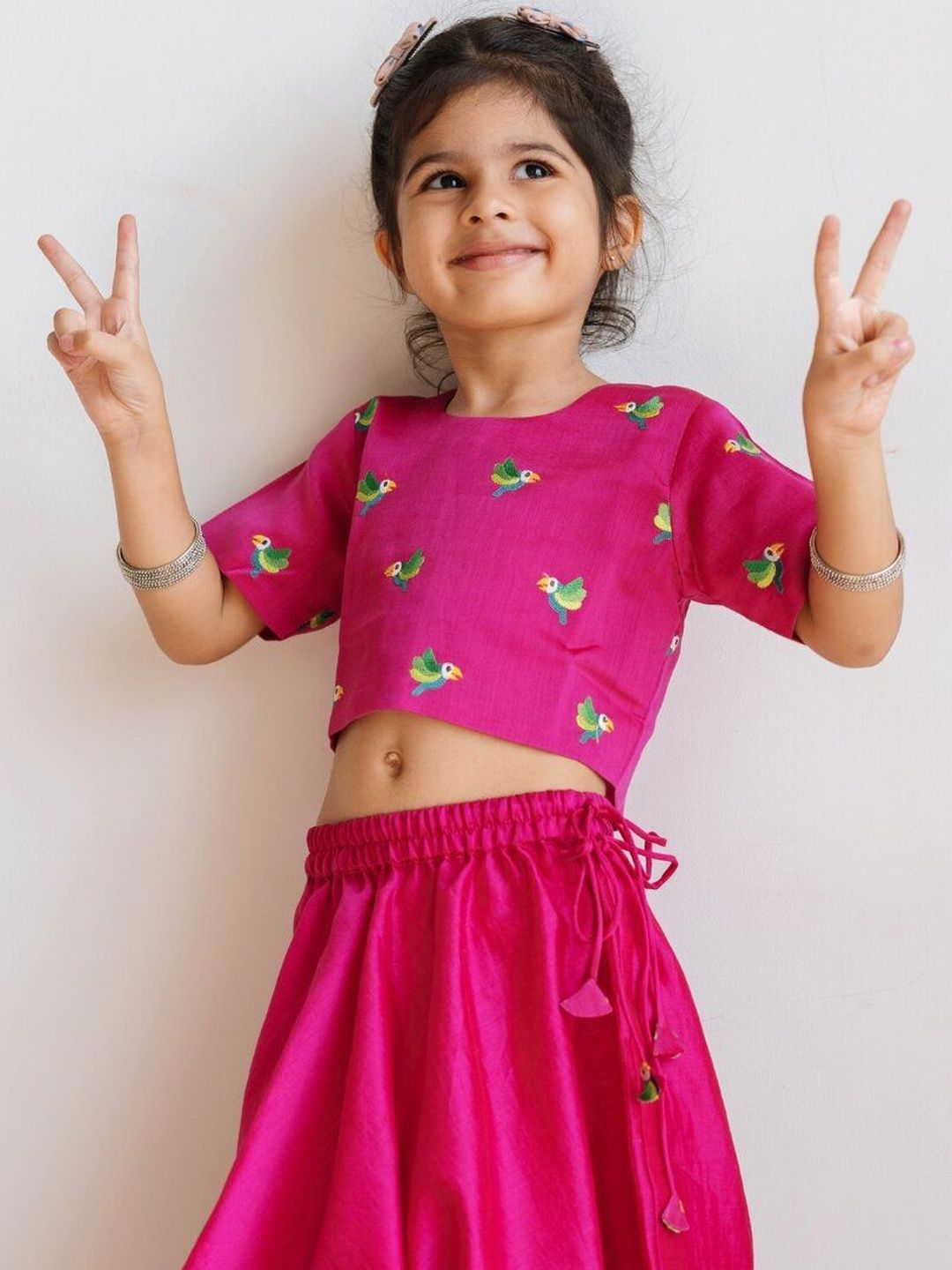 DULAAR Girls Embroidered Thread Work Ready to Wear Lehenga &-picture-47