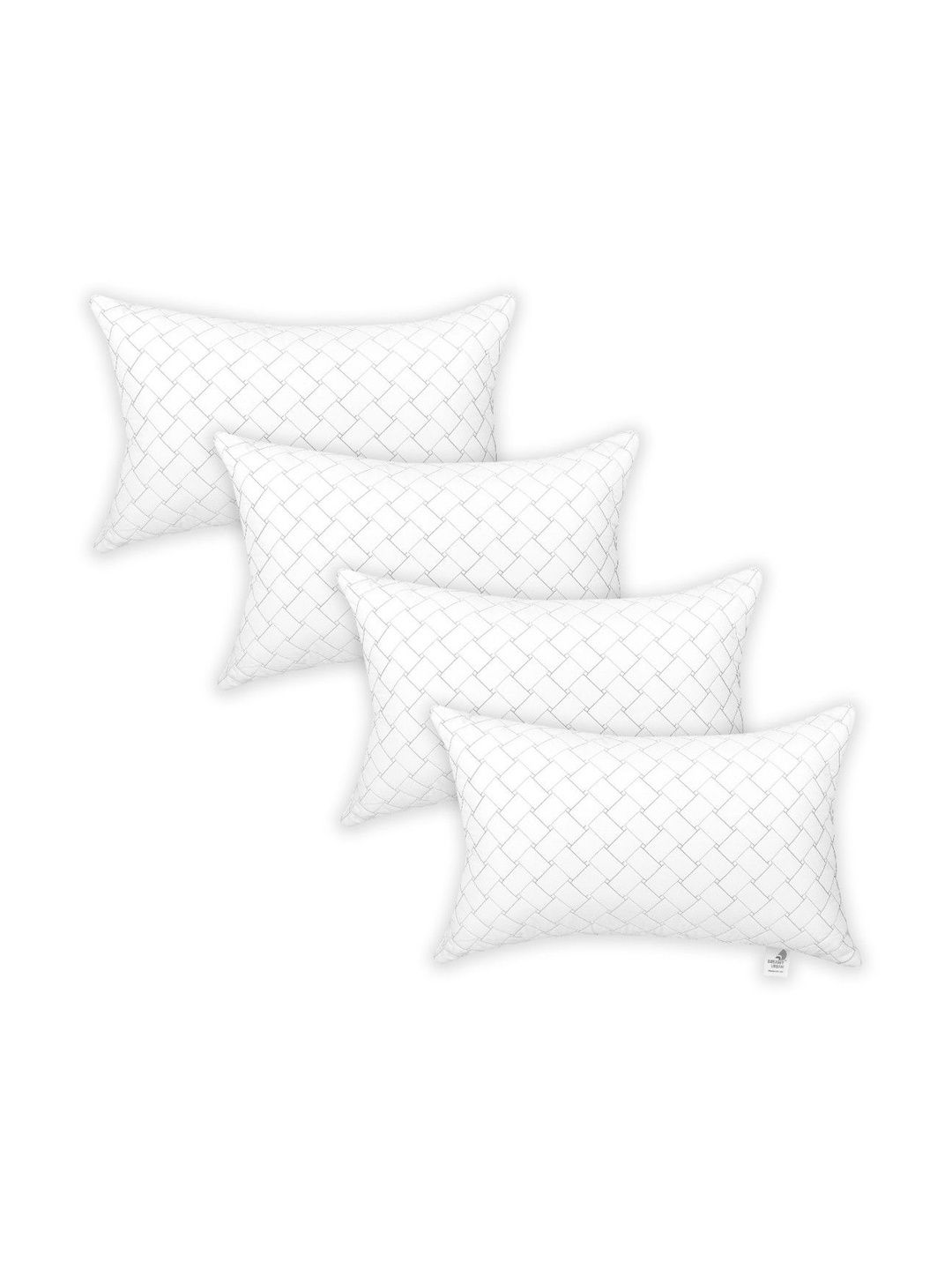 DREAMY URBAN White Set of 4 Polycotton Ultra Soft Sleep Pillow-image-38