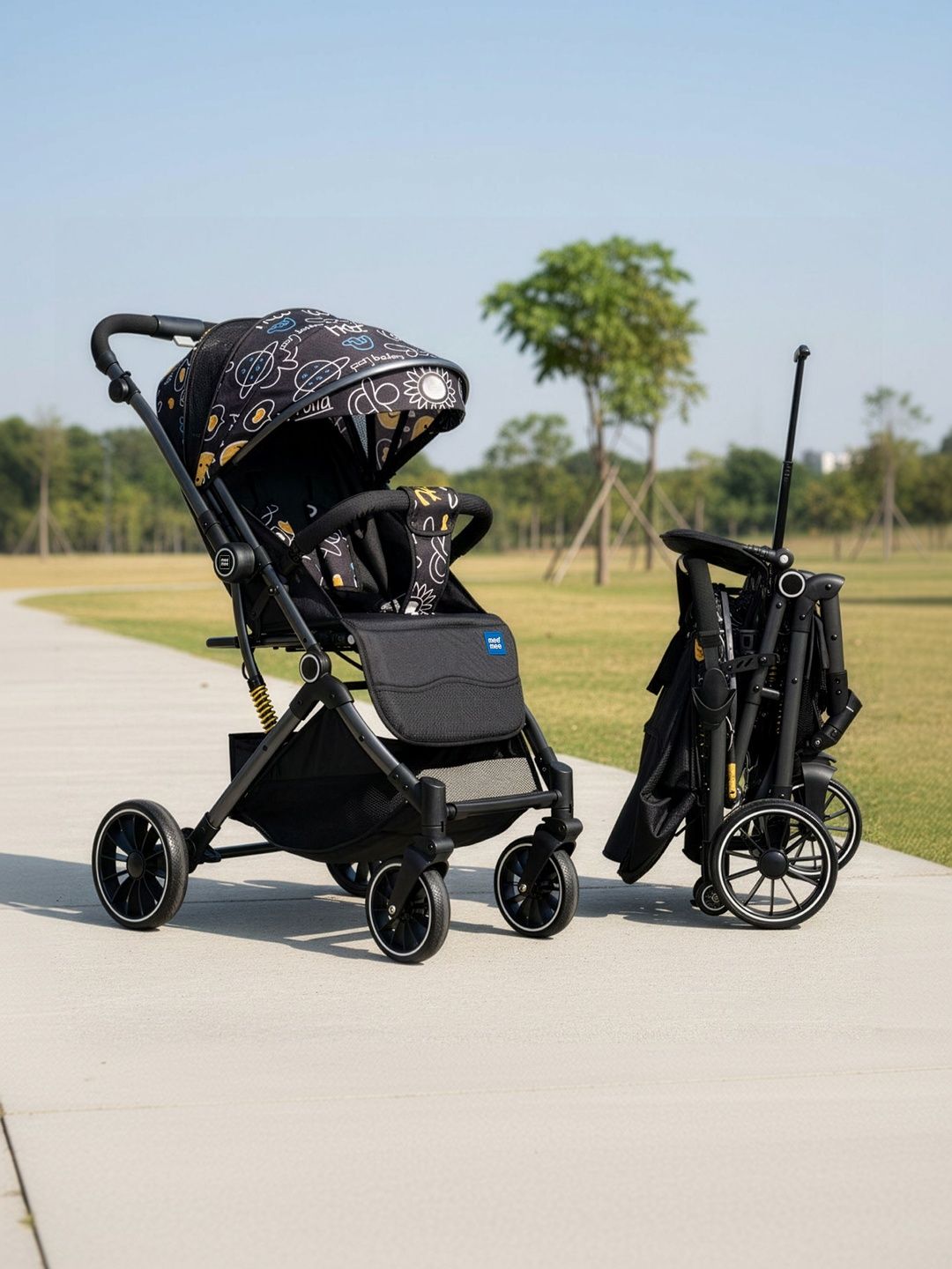 MeeMee Reclining Seat Safety Harness Lightweight & Foldable Stroller-picture-30