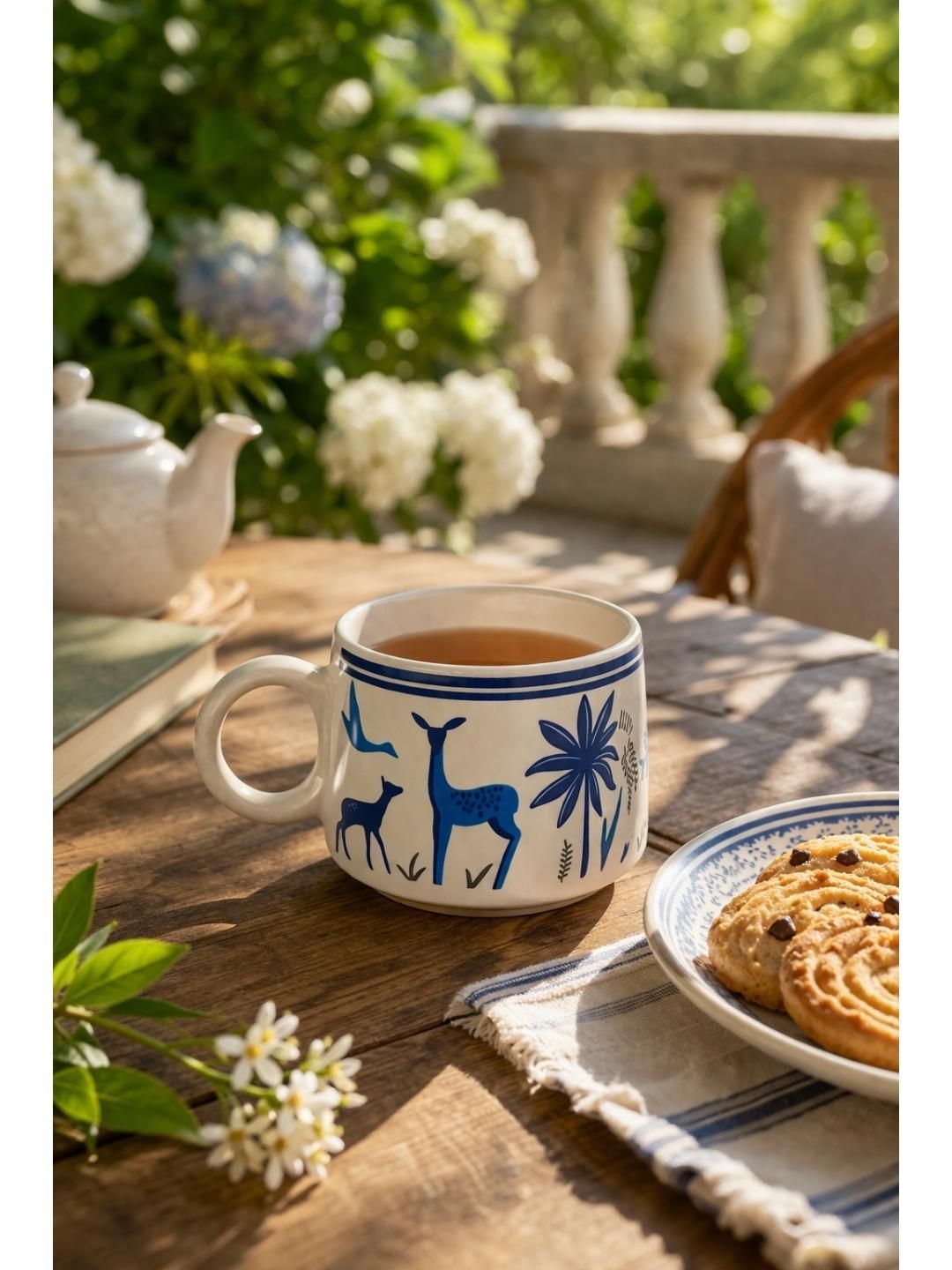 RUHANI HOMES White Printed Ceramic Glossy Cups Set of Cups and Mugs-image-39