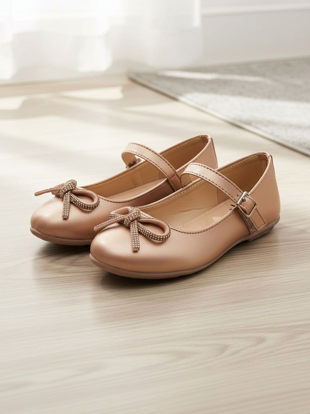 YK Girls Embellished Bow Detail Ballerinas-picture-30
