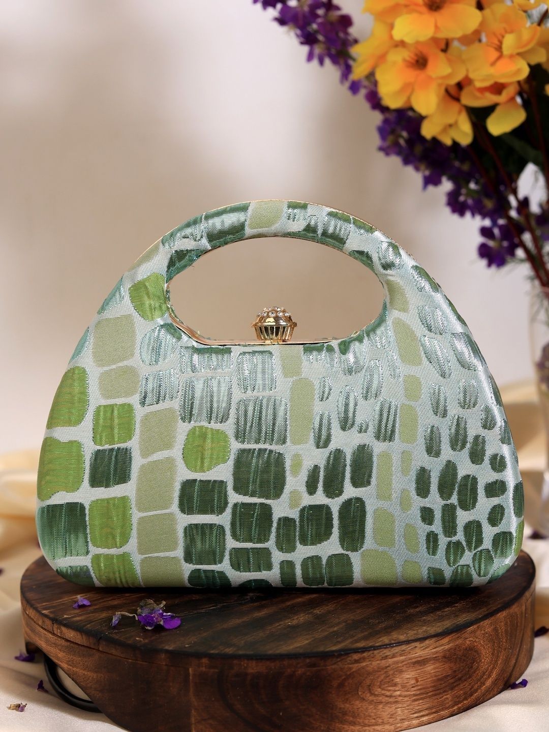 THE TAN CLAN Textured Embroidered Box Clutch-picture-31