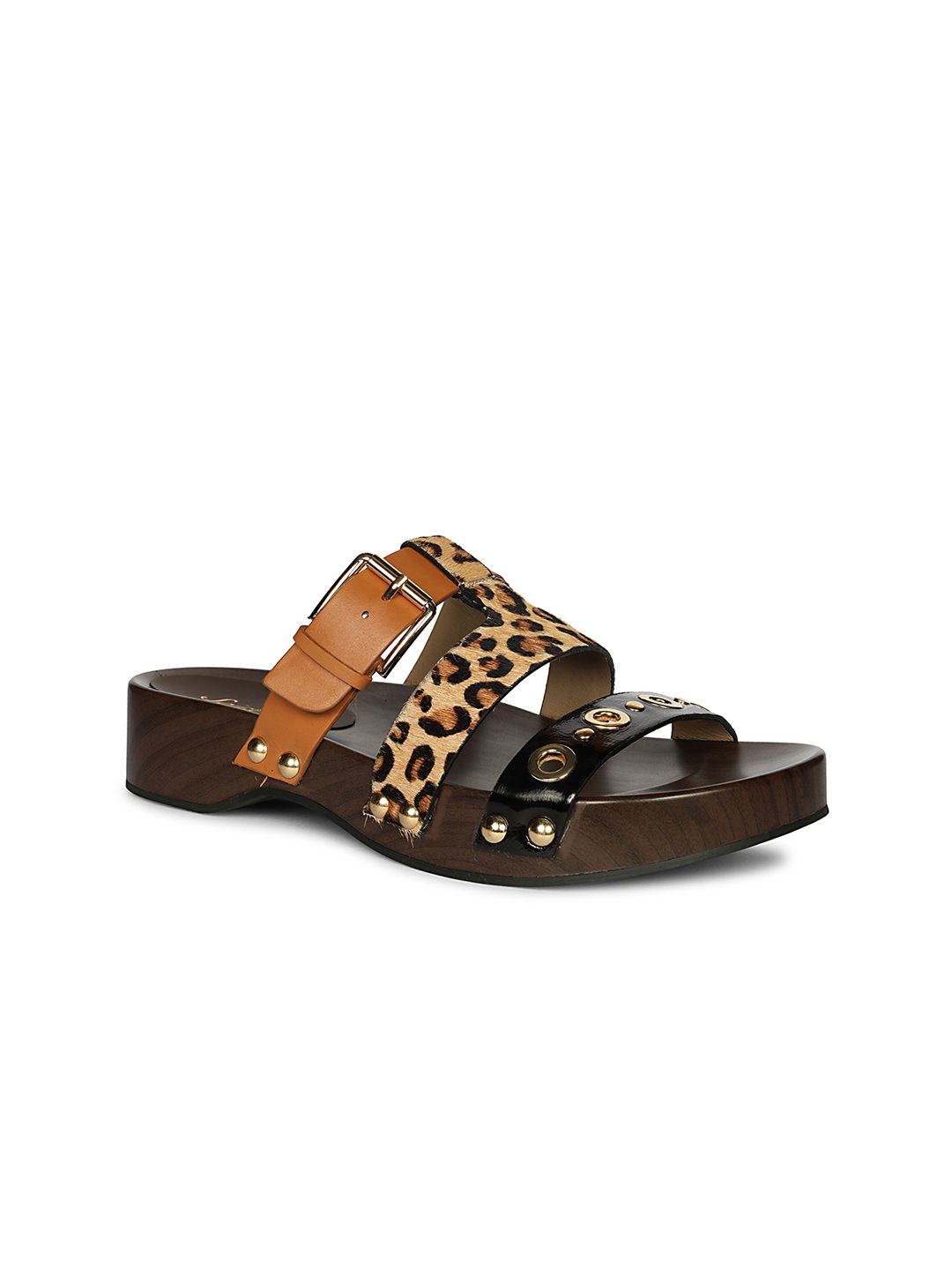 Saint G Printed Platform Sandals with Buckles-picture-35