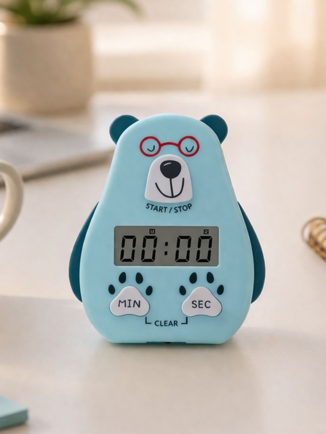 Myntra Elegant Homes Turquoise Blue Animal Shaped Table Clock-picture-30