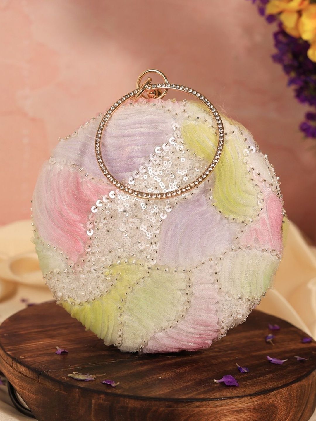 THE TAN CLAN Textured Embroidered Box Clutch-picture-57
