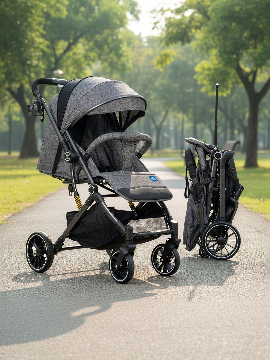 MeeMee Reclining Seat Safety Harness Lightweight & Foldable Stroller-picture-31