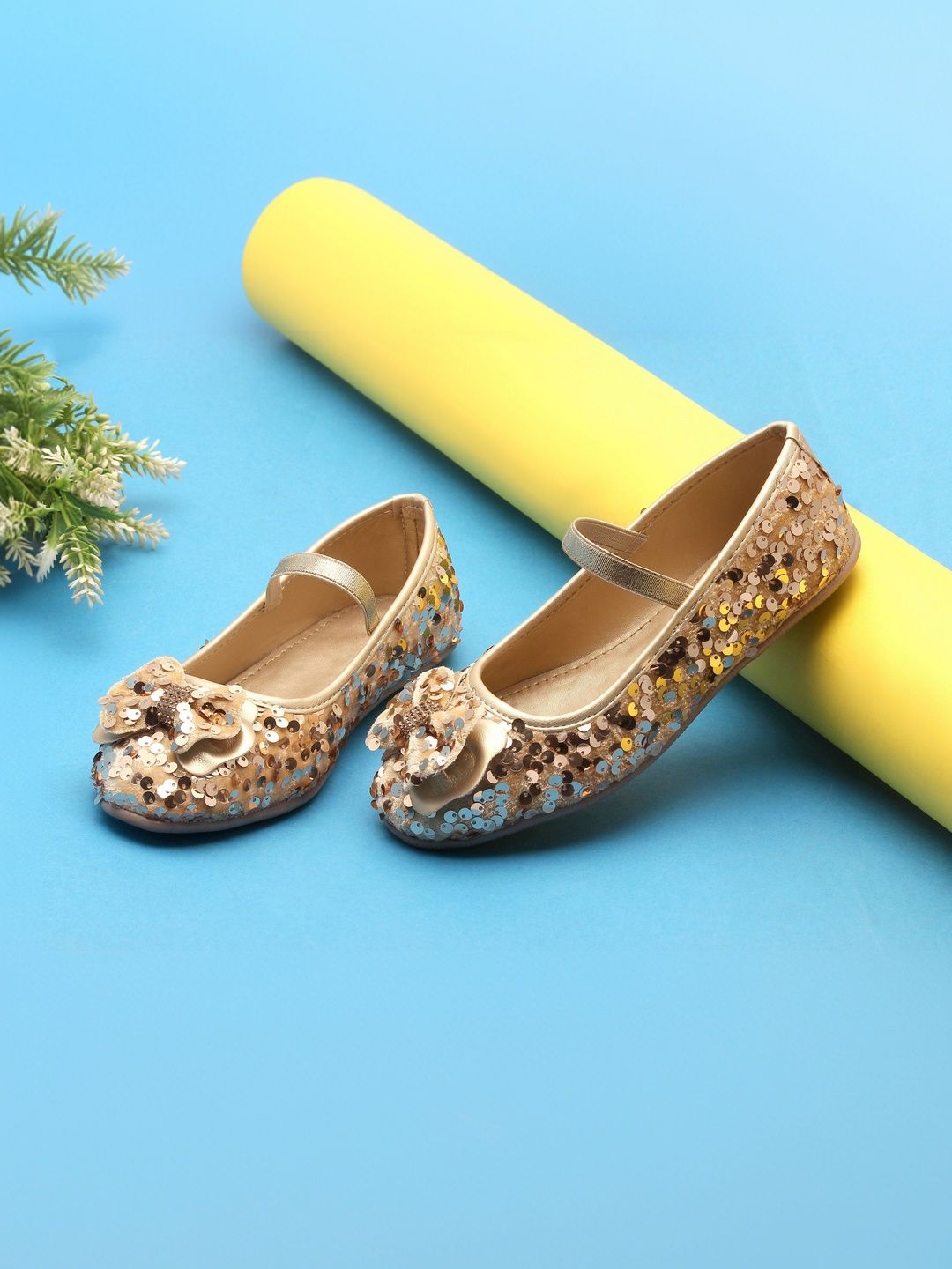 YK Girls Embellished Bow Detail Ballerinas-picture-17