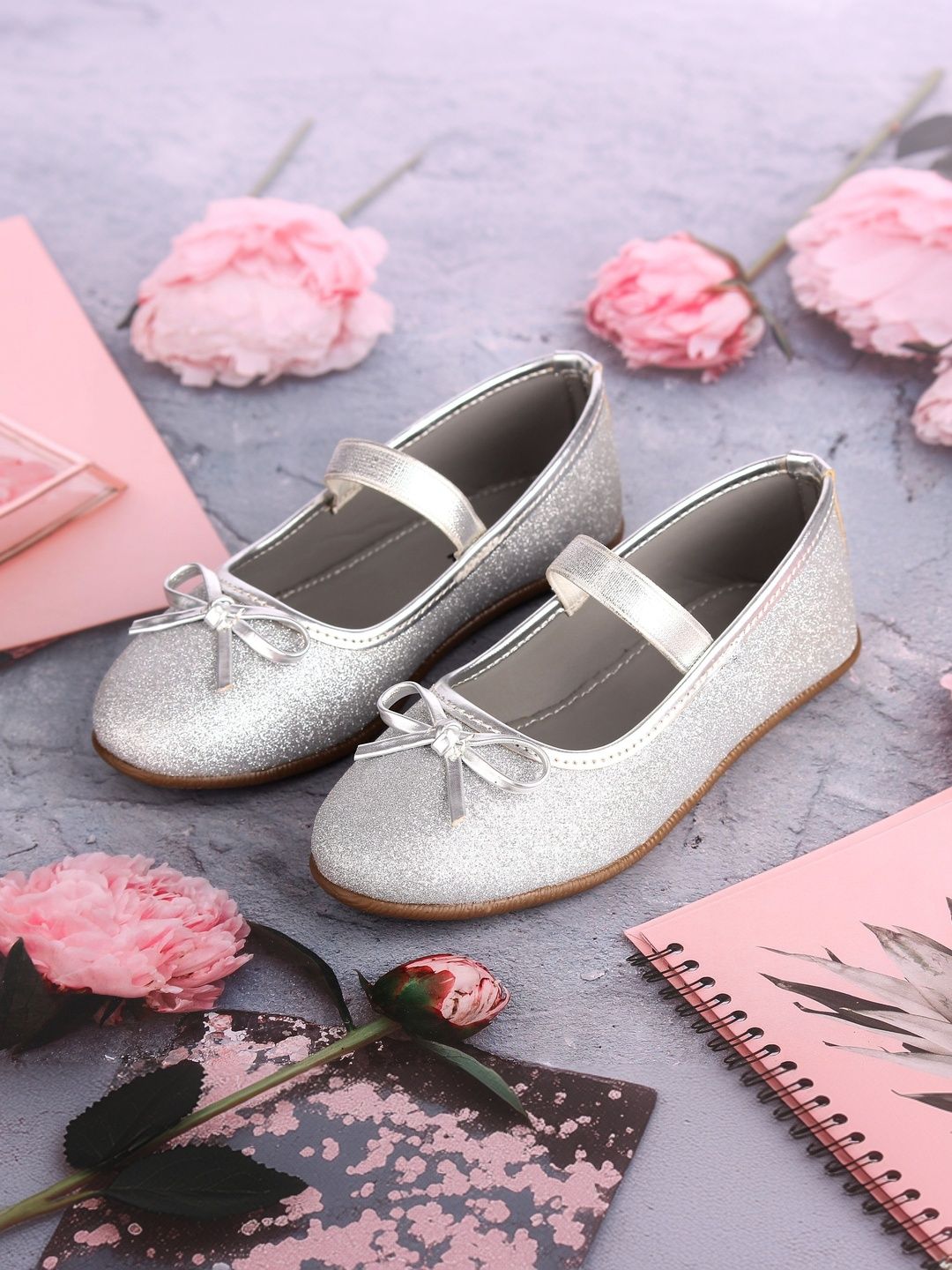 YK Girls Embellished Bow Detail Ballerinas-picture-52