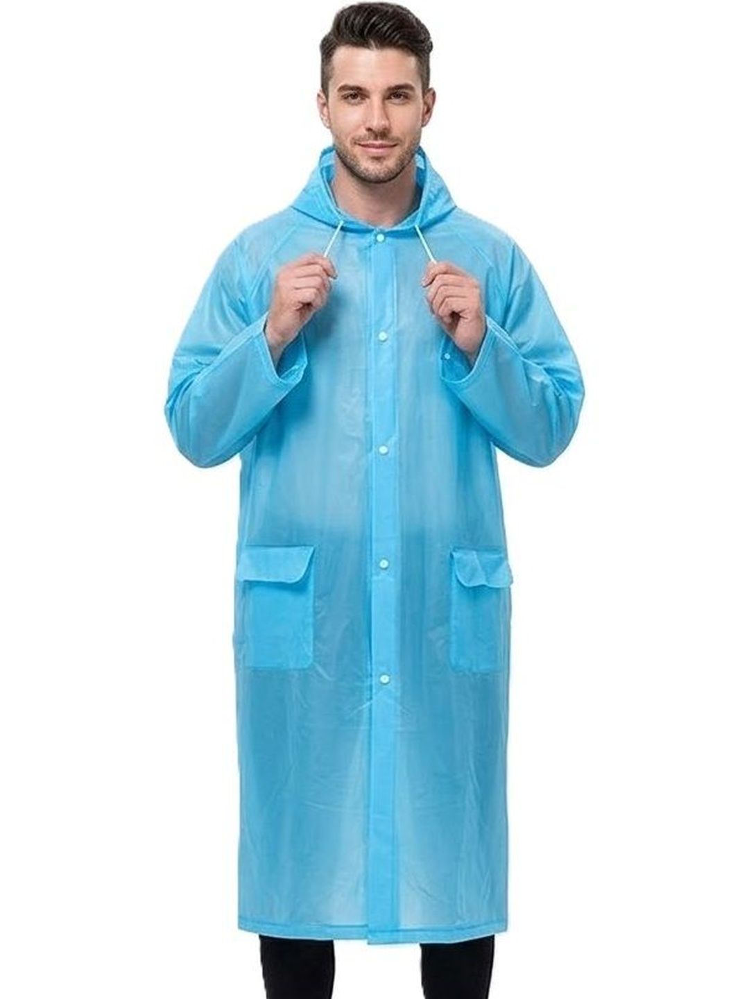 Alexvyan Hooded Water Resistant Rain Jacket-picture-52