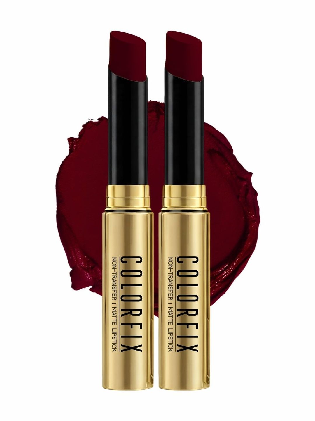 GlamFam Set Of 2 Colorfix Long Lasting Matte Lipstick - 4 g Each - Deep Maroon-picture-51