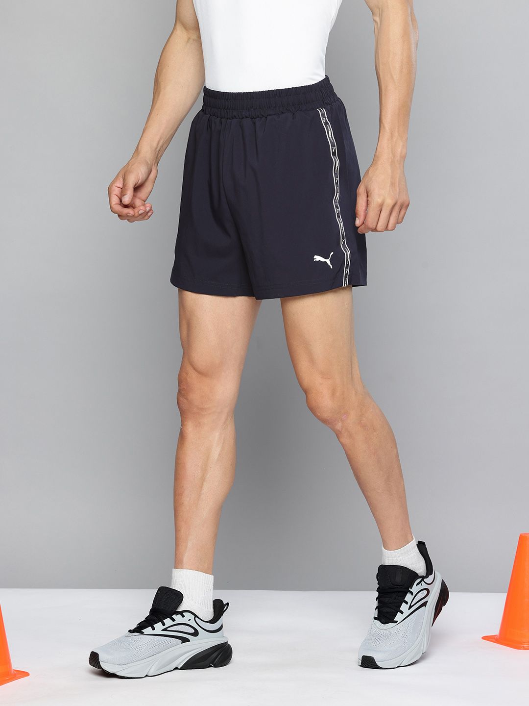 Puma Men Essentials Brand Logo Tape 5'' Outdoor Shorts-picture-37