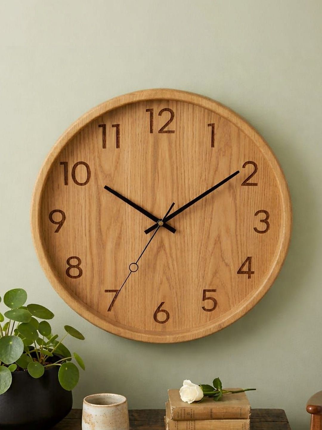 KRISHNA ART TOUCH Brown & Black Sheesham Wood Luxury Statement Wall Clock-image-14