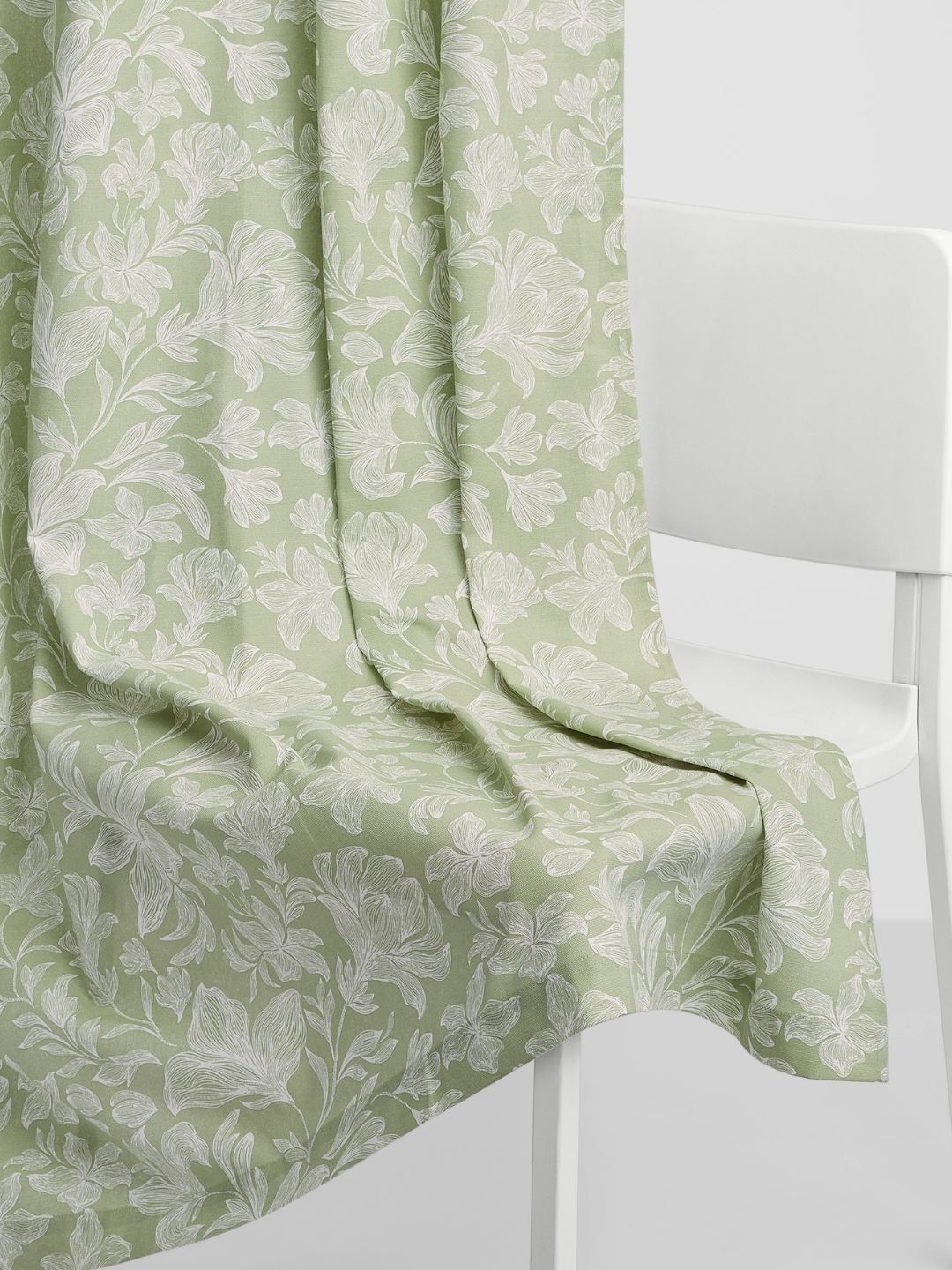 haus & kinder Green Set of 2 Floral Room Darkening Door Curtain-picture-32