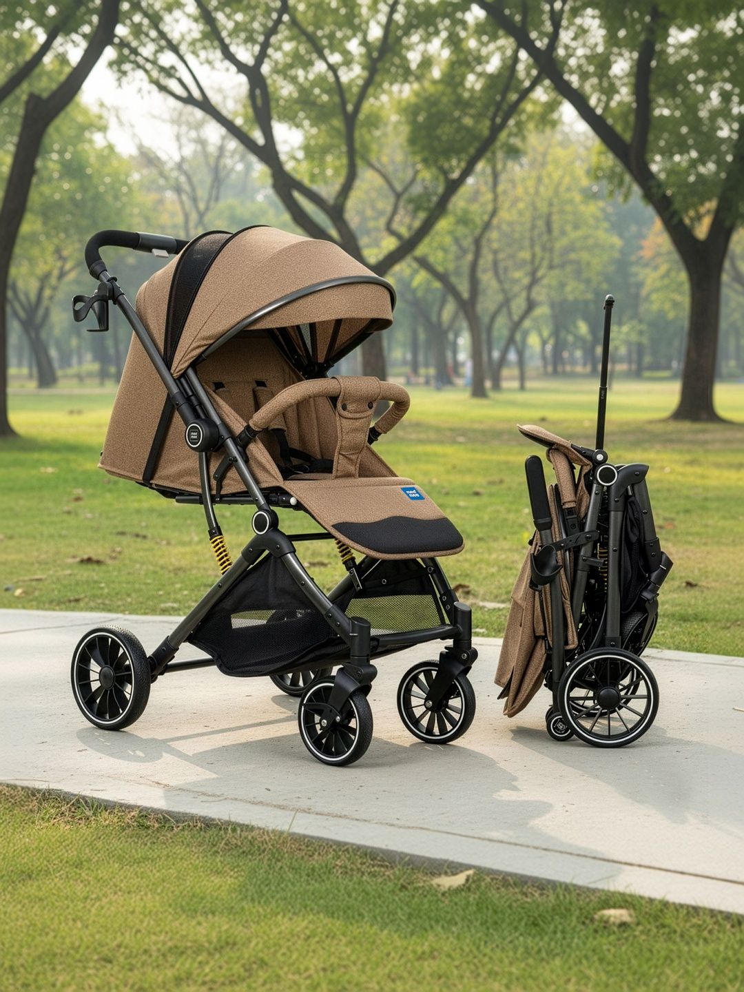 MeeMee Reclining Seat Safety Harness Lightweight & Foldable Stroller-picture-32