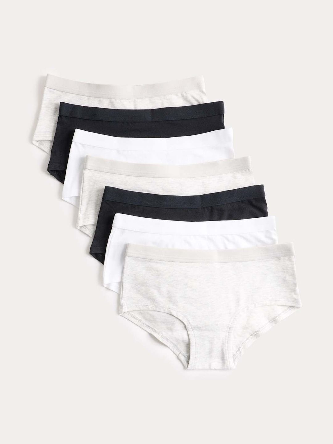 Marks & Spencer Girls 7 Pack Cotton with Stretch Grey Shorts-picture-26