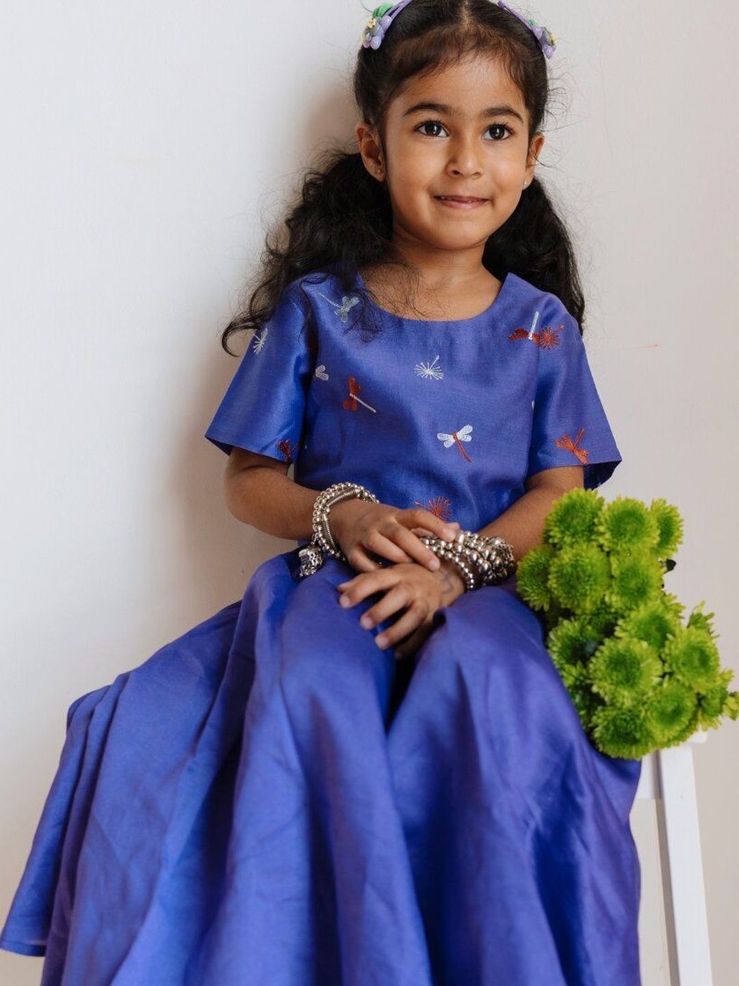 DULAAR Girls Embroidered Thread Work Ready to Wear Lehenga &-picture-45