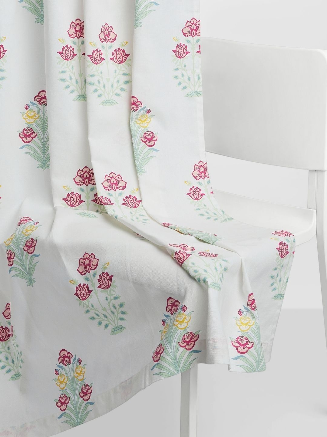 haus & kinder Multicoloured Set of 2 Floral Room Darkening Door Curtain-image-35