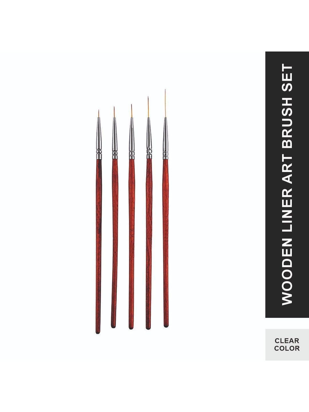 shills professional Set Of 5 Wooden Liner Art Brush Set-image-7