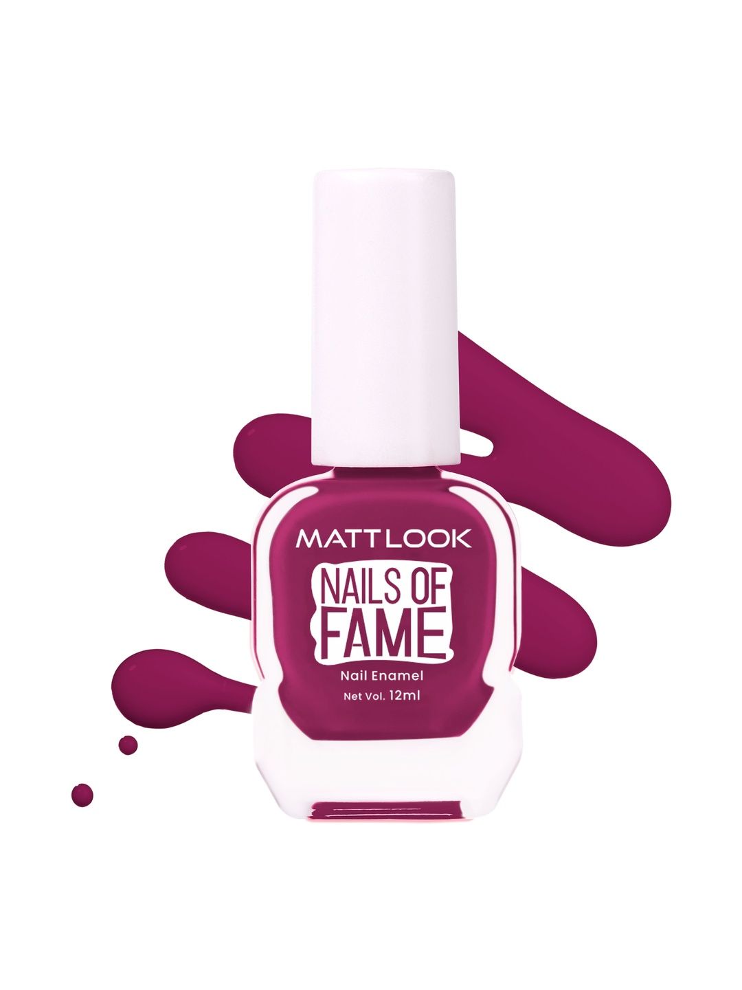 MATTLOOK Nails Of Fame Long Lasting Nail Enamel - 12 ml - Plum Frost 51-image-23