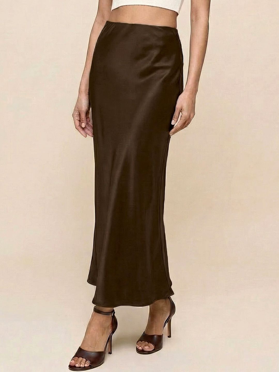 ADDYVERO Women Satin Midi A-Line Skirt-picture-49
