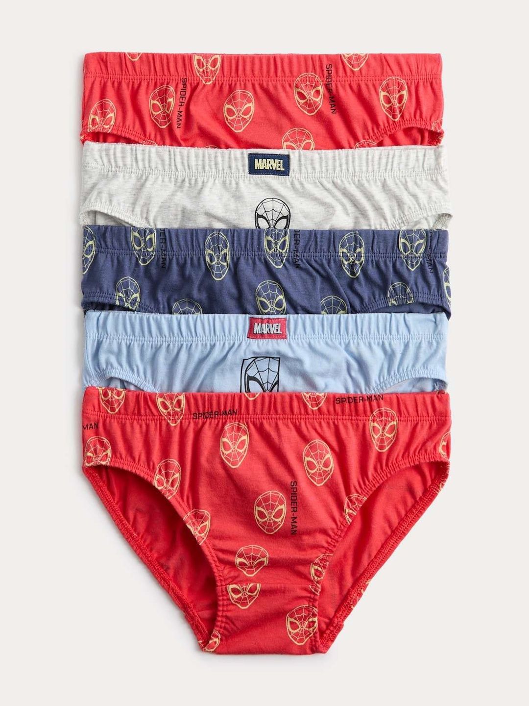Marks & Spencer Boys 5 Pack Pure Cotton Spider-Man Briefs-picture-30