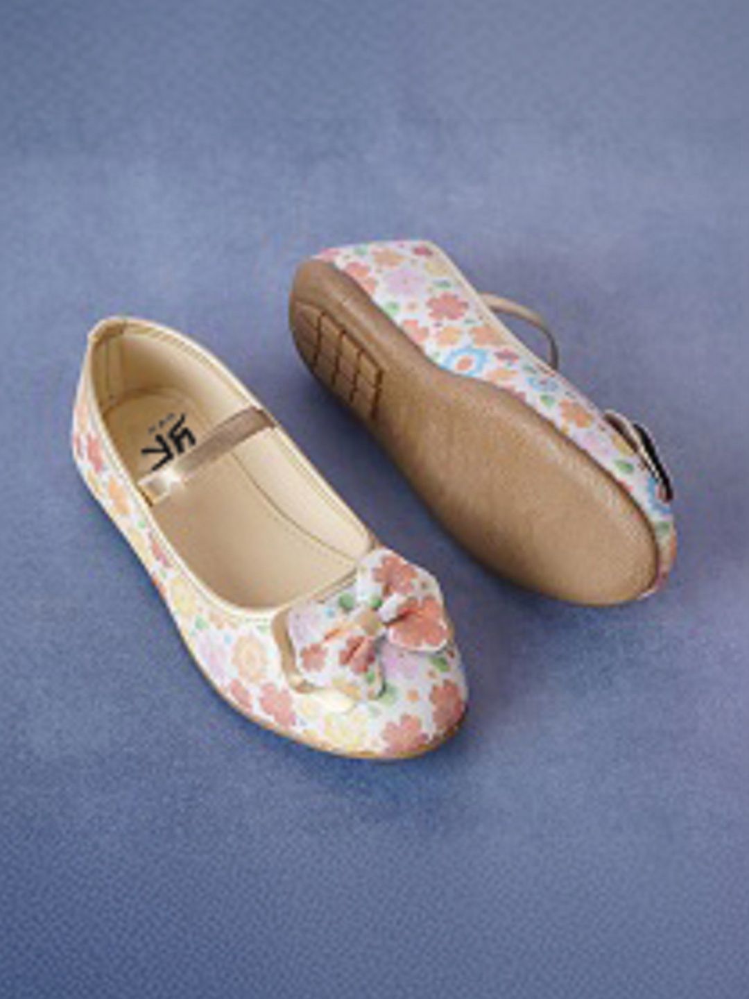 YK Girls Floral Embellished Bow Detail Ballerinas-picture-22