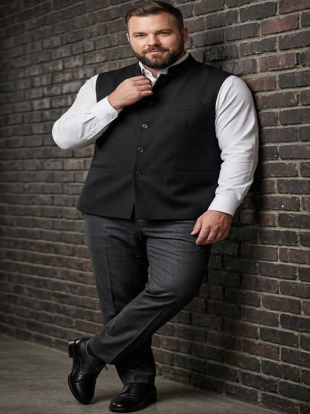 THE FASHION HUB Single-Breasted Nehru Jacket-picture-21