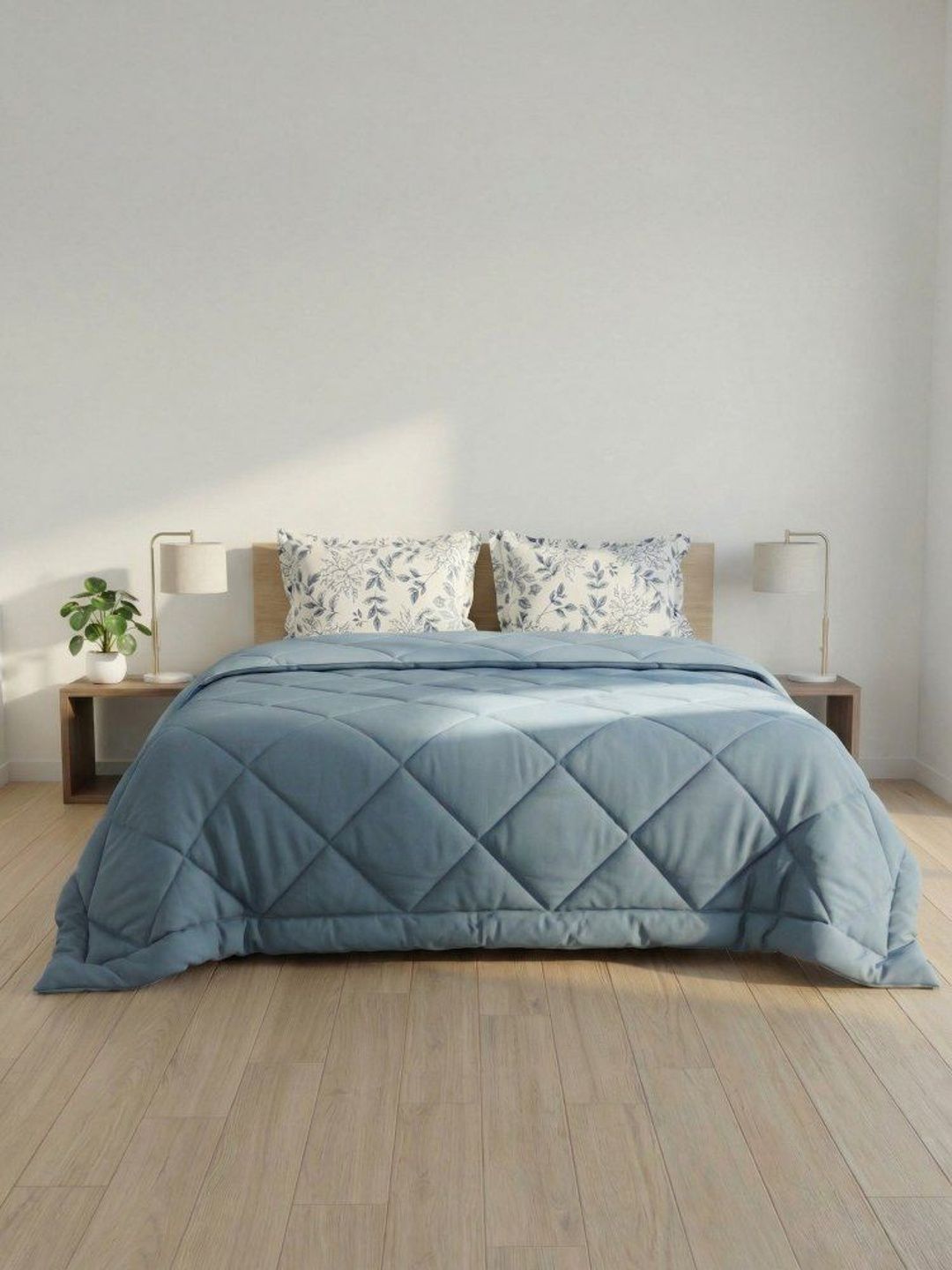 MAFATLAL Blue Microfiber AC Room 150 GSM Comforter-image-28