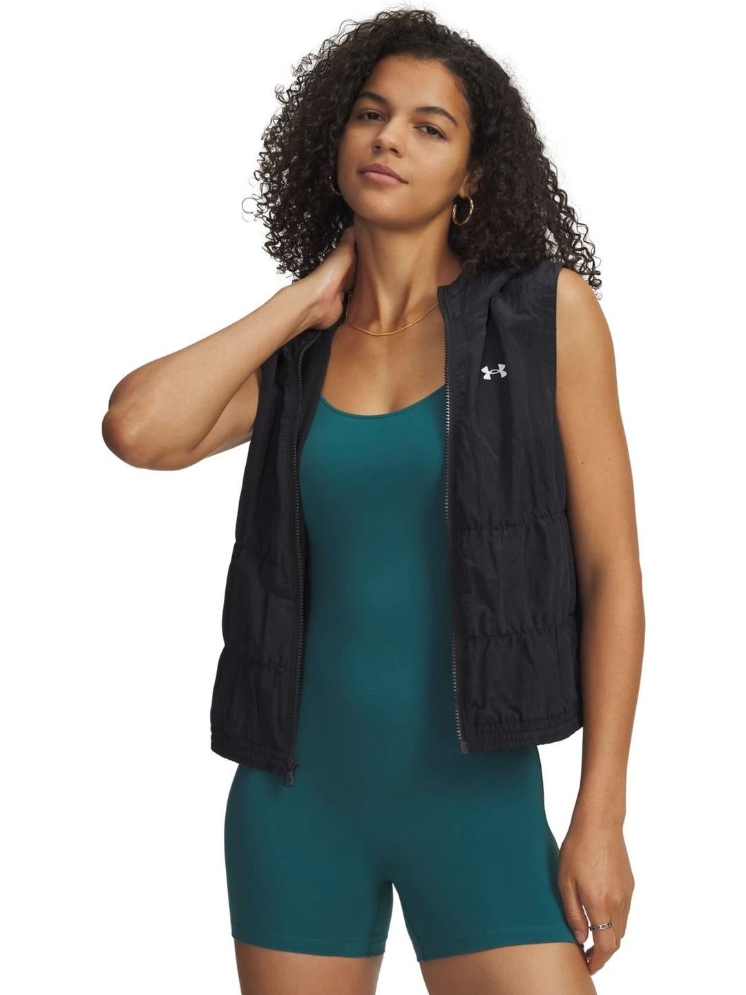 UNDER ARMOUR Rival Woven Ruched Vest Jacket-picture-31