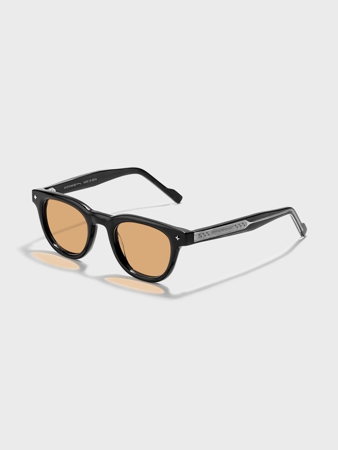 SAM & MARSHALL Unisex Orange Lens & Black Square Sunglasses with-image-49