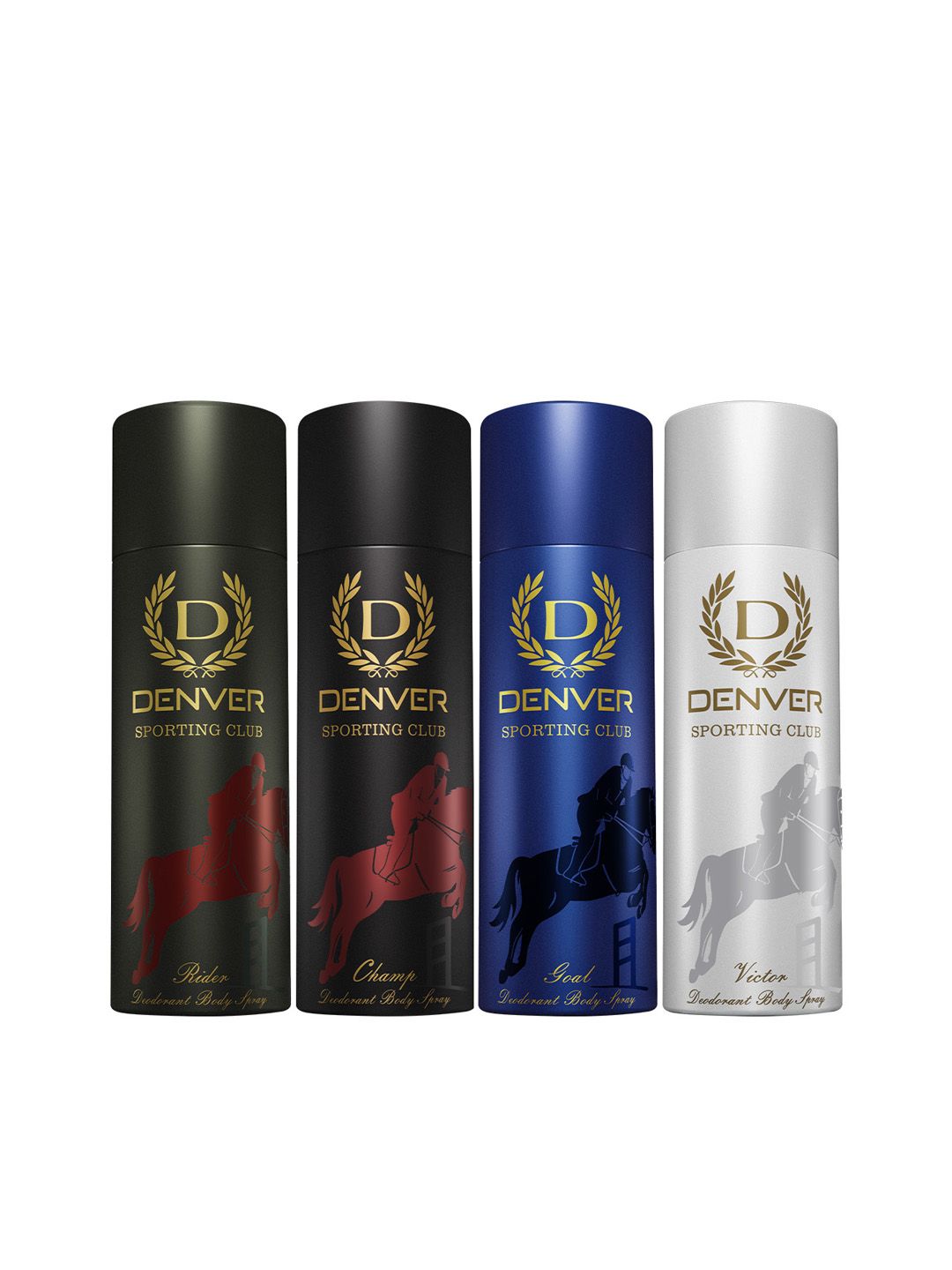 Denver Men Set of 4 Sporting Club Deodorant Body Spray - 180 ml each-image-29