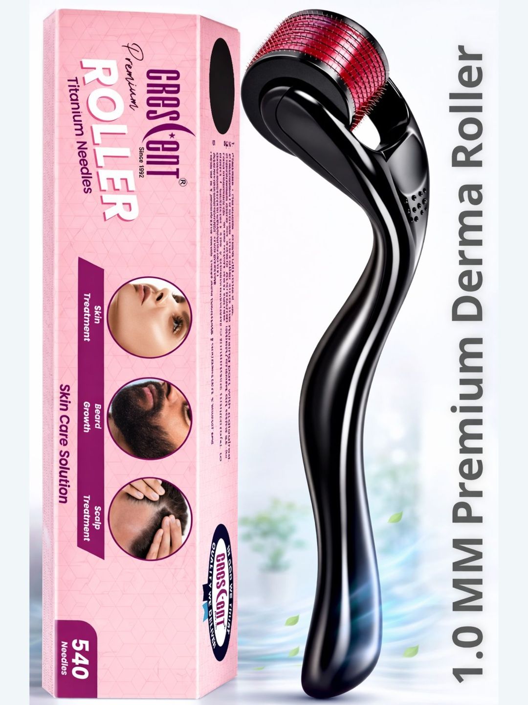 Crescent 1.0 MM Derma Roller For Hair Regrowth & Reducing Fine Lines and Wrinkles-image-14