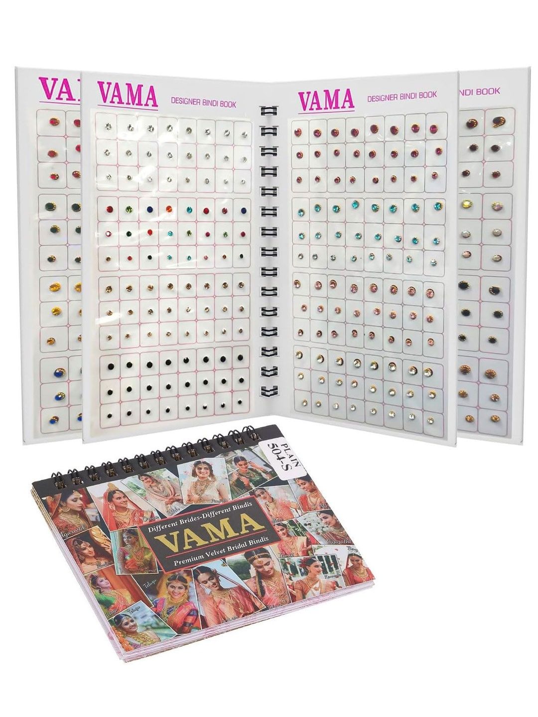 VAMA Long Lasting Round Bindi Book - Maroon - 480 Pcs-picture-51