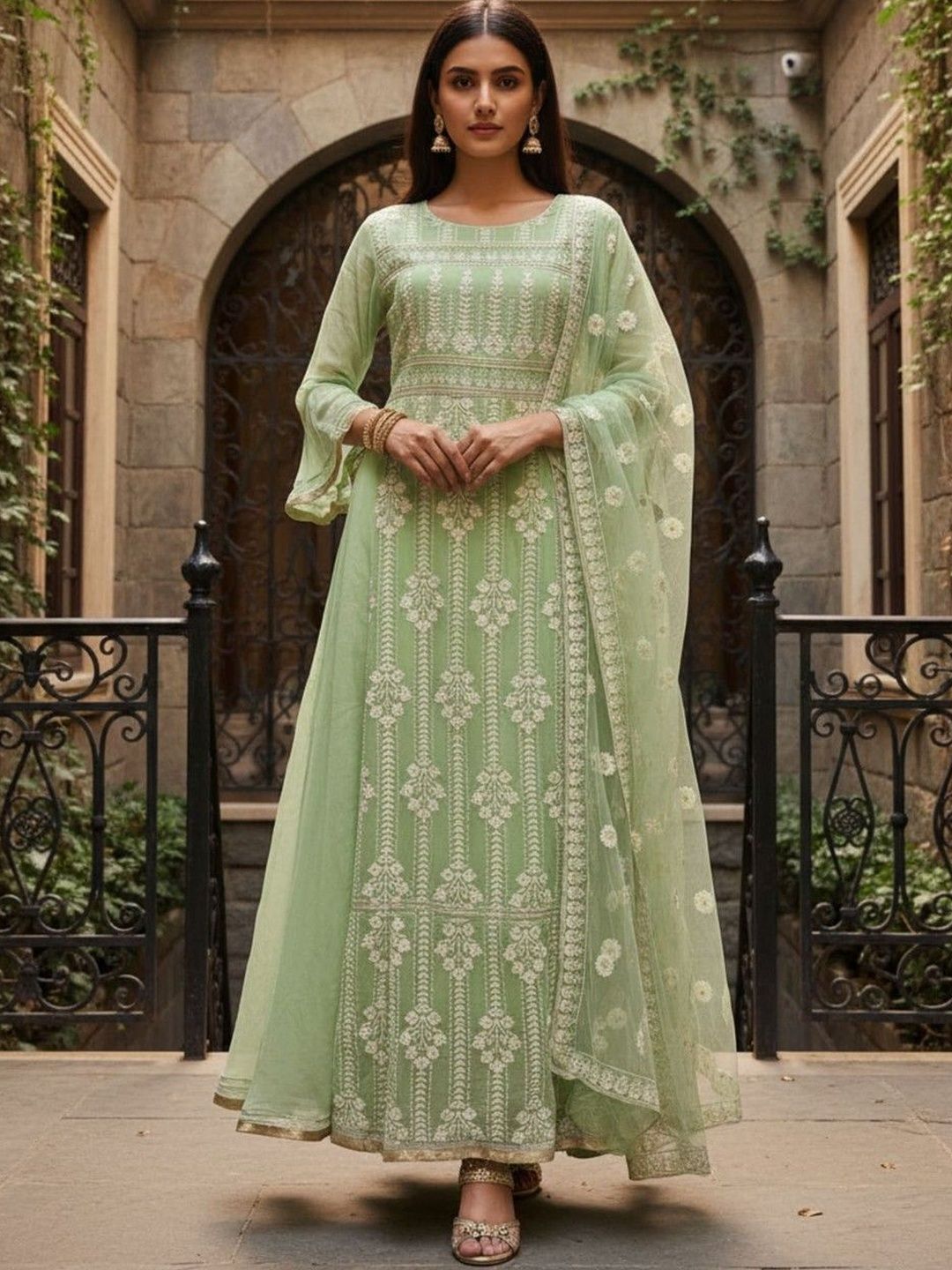 MISKI Pure Georgette Anarkali Kurti-picture-12