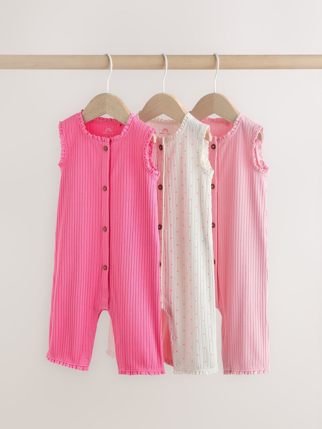 NEXT Kids Girls Pack Of 3 Rompers-picture-37