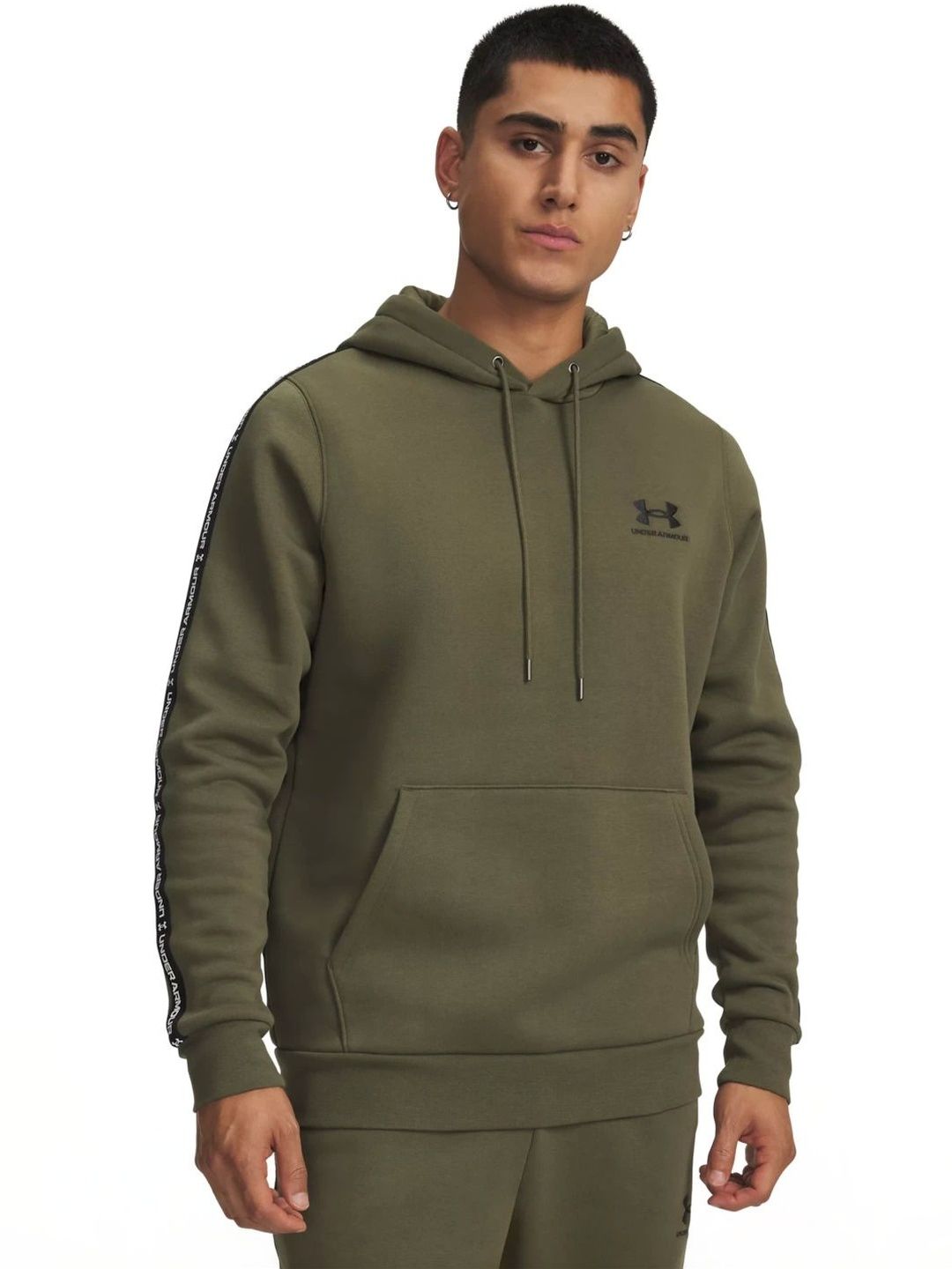 UNDER ARMOUR Icon Fleece Taping Hooded Pullover Sweatshirt-image-5