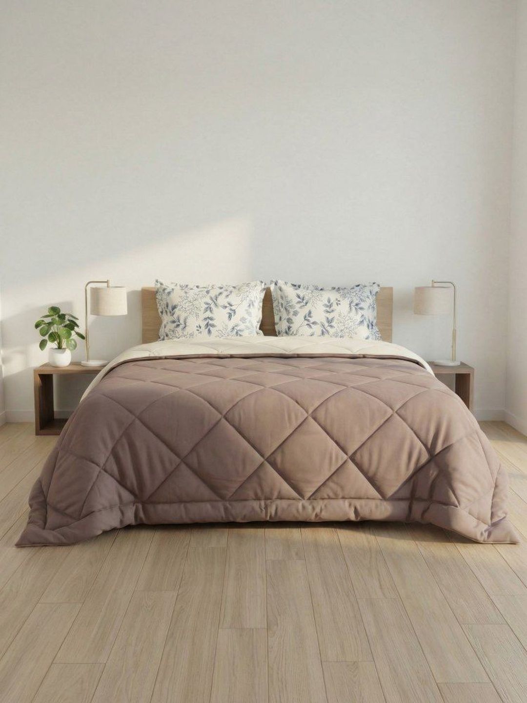 MAFATLAL Brown Microfiber AC Room 150 GSM Comforter-image-36
