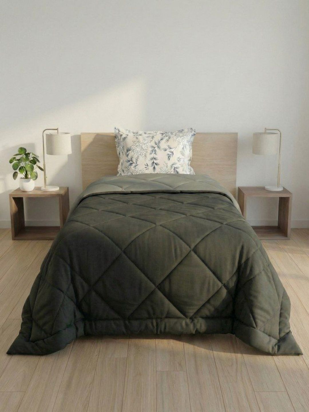 MAFATLAL Black Microfiber AC Room 150 GSM Comforter-image-32