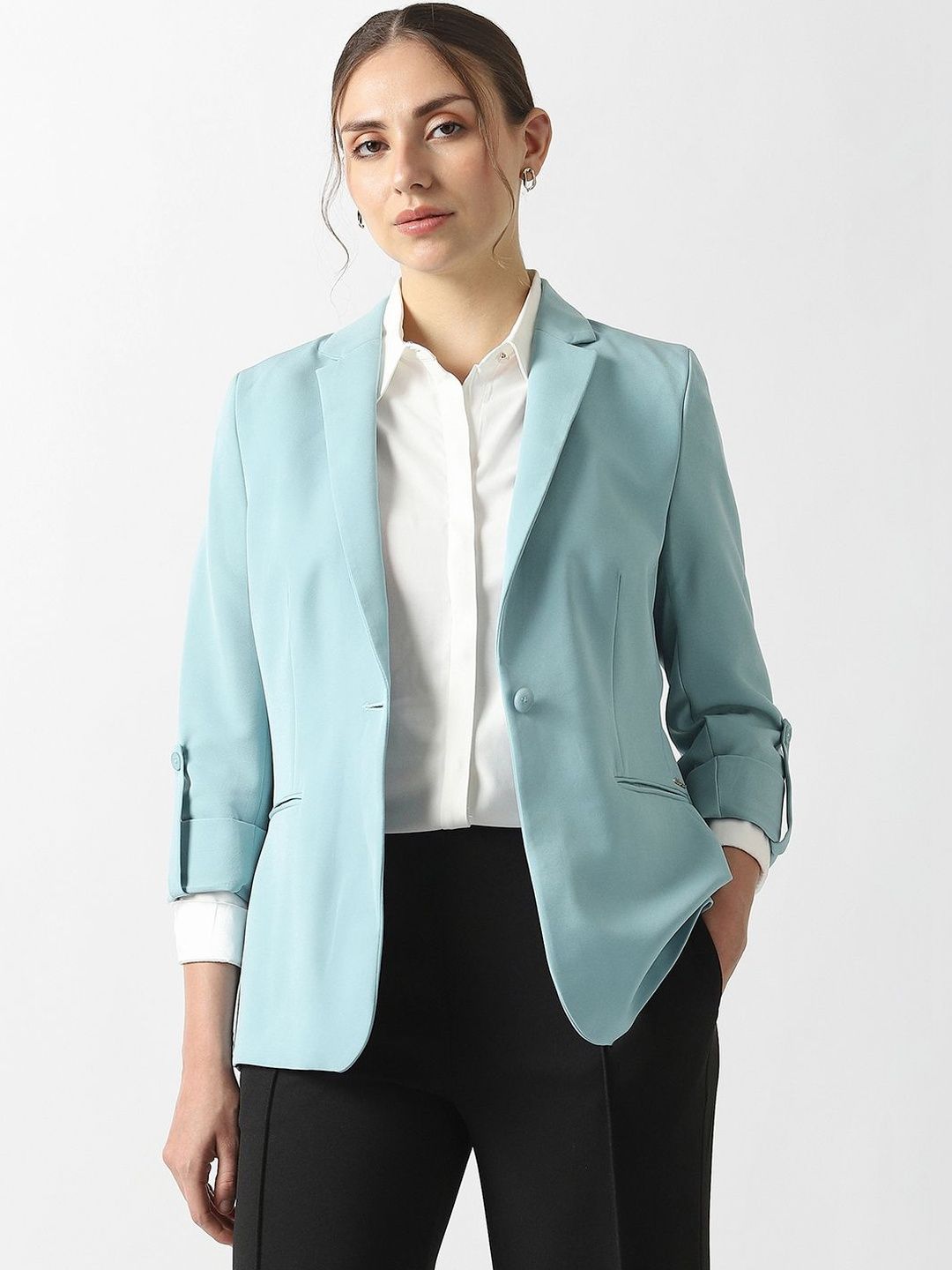 Van Heusen Woman Notched Lapel Single-Breasted Formal Blazer-picture-39